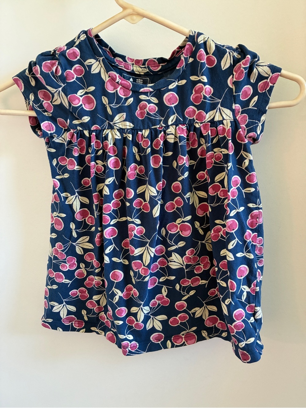 GAP Navy Top with Pink Cherry Print